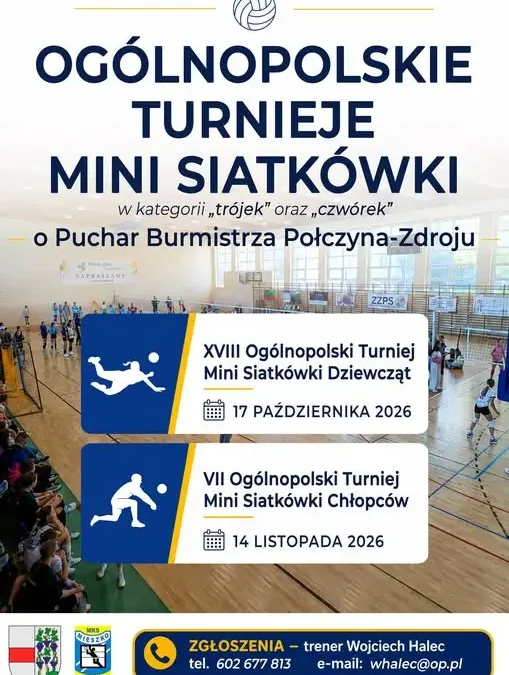 Turnieje mini siatkówki w Połczynie-Zdroju – zapisy trwają