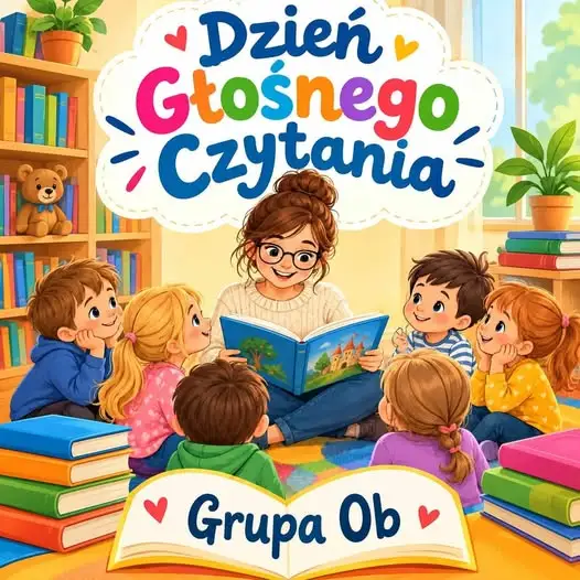 Dzień Głośnego Czytania w grupie 0b w Świdwinie