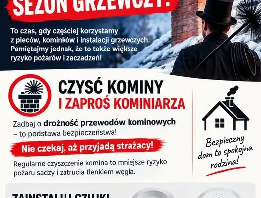 Sezon grzewczy 2026/2027 rozpoczęty – strażacy z OSP Rąbino apelują o czujki dymu i czadu